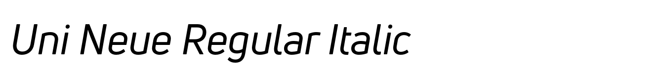 Uni Neue Regular Italic image